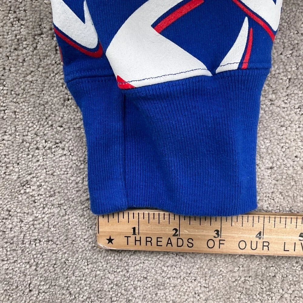 Champion‎ Pants Women S Blue Red Reverse Weave All Over Spell Out Jog Sweatpants